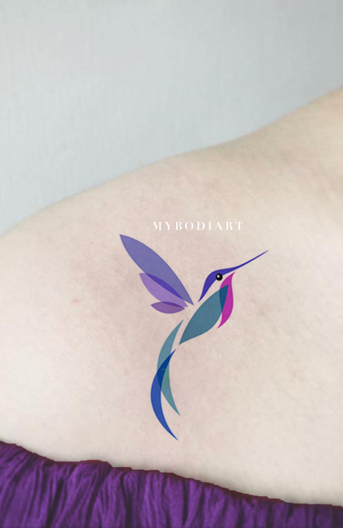 Temporary Tattoo Watercolor Hummingbird Waterproof Ultra Thin Realistic  Fake Tattoos - Etsy